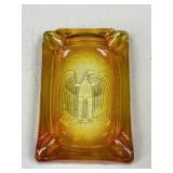 Amber Glass Ash Tray