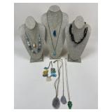 Necklaces w/ Stone Accents / 9 pc