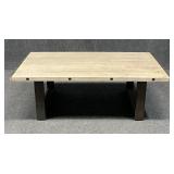 Wood & Metal Patio Coffee Table