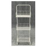 Grey 3-Tier Mesh Metal Storage