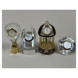 Elgin Crystal Clocks / 4 pc