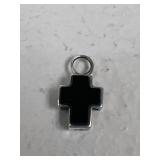 Sterling Silver Cross Pendant w/ Stone