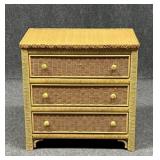 Wicker 3 Drawer Chest