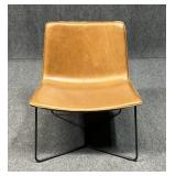 West Elm Leather Slope Lounge Chair