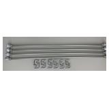 Curtain Rods W/ Faux Mother Of Pearl Ends|4 pc