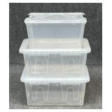 Clear Storage Containers / 3 pc