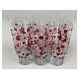 Heart Highball Glasses / 7 pc