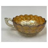 Marigold Carnival Glass Candy Dish / Nappy