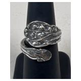 Sz 6.5 Sterling Silver Spoon Ring