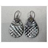 Sterling Silver & Glass Earrings
