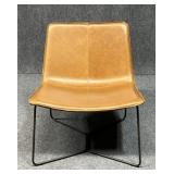 West Elm Leather Slope Lounge Chair