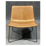 West Elm Leather Slope Lounge Chair