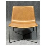 West Elm Leather Slope Lounge Chair