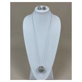 Swarovski Necklace & Clip On Earring Set
