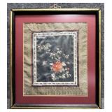 Asian Silk Embroidery Panel