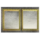 2 Mirrors with Gold Tone Frames