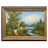 Original Painting on Canvas Signed Rogers