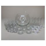 Punch Bowl Set & Glass Drinkware|39 pc