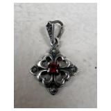 Sterling Silver Pendant w/ Stone