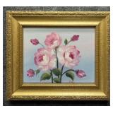 Original Painting on Canvas Signed Rose