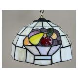 Hanging Light w/ Stained Glass Shade