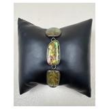 Sterling Silver & Stone Bracelet