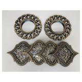 Mirrored Decorative Wall Plaques|6 pc