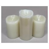 Luminara Flameless Wax Candles|3 pc