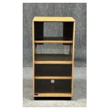 Rolling Media Cabinet w / Glass Door