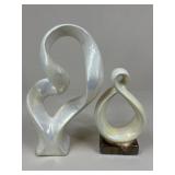 Painted Ceramic Sculptures / 2 pc