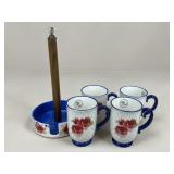 The Pioneer Women Mugs & Papertowel Holder