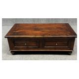 Dark Wood Coffee Table w/Drawers
