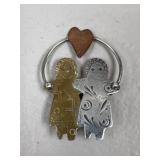 Roggio Sterling Silver & Metal Brooch