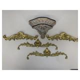 Resin Wall Shelf & Wall Plaques|5 pc