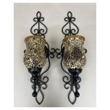 Pair Of  Wall Sconce Candle Holders