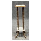 Wood and Marble Fern Stand
