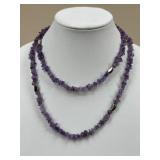 Amethyst Necklace w/ Sterling Silver Accents
