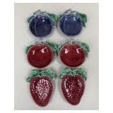Freeman Ceramic Fruit Dishes / 6 pc
