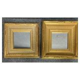 2/PC Mirrors Framed Gold Tone