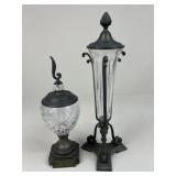 Crystal & Metal Urns / 2 pc