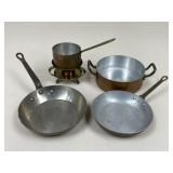 Copper Plated Harvard/ Taurus Pots & Pans / 4 pc