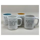 Rae Dunn Mugs / 4 pc