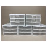 Sterilite 3-Drawer Storage Organizer|5 pc