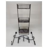 3-Tier Bathroom Organizer & Over-The-Door Hanger