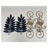Metal Wall Sconces / 4 pc