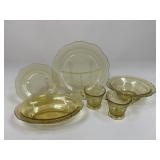 Pressed Glass Dishware / 12 pc
