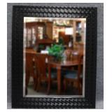 Beveled Mirror in Black Lacquer Frame
