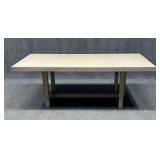 Faux Stone and Wood Dining Table