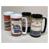 Vintage Thermo-Serv Beer Mugs|4 pc