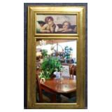 Raphael's Cheribs inset Framed Trumeau Mirror